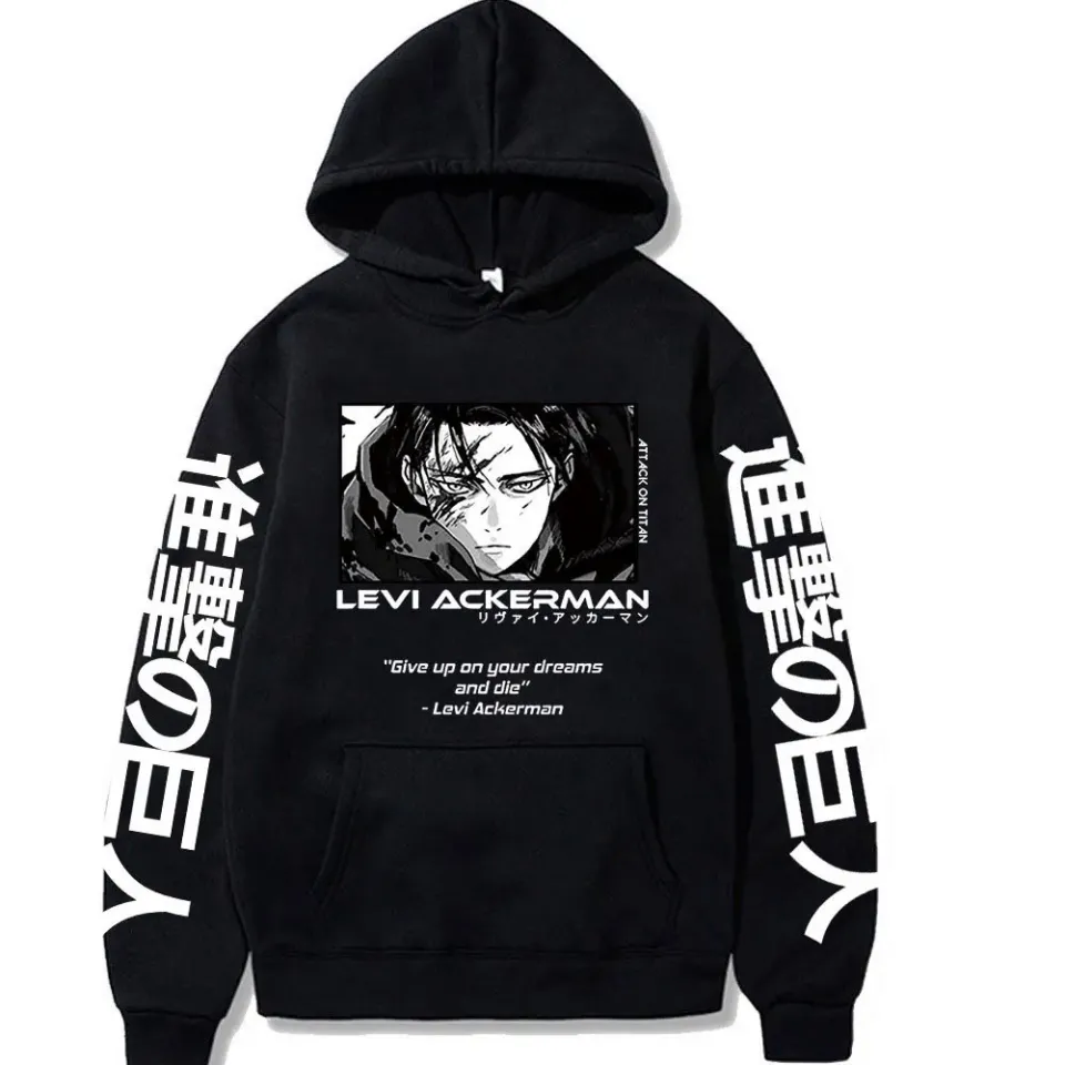 Sweat à Capuche Anime AOT - L'Attaque Des Titans - Unisexe Surdimensionné - Streetwear Harajuku - Imprimé Numérique