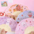 【BestGO】1Pc Summer Cute Cartoon Small Folding Hand Fan Children Student Folding Fan Portable. 