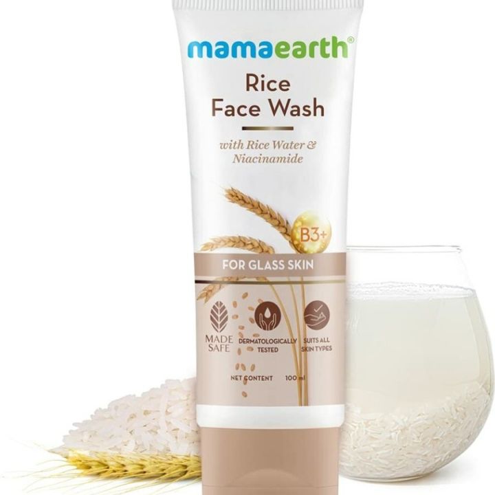 Mamaearth Rice Face Wash With Rice Water & Niacinamide For Glass Skin - 100 Ml