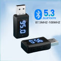 Car Bluetooth 5.3 Mini USB with LED Display Handsfree Call Car Kit Auto Wireless Audio For Fm. 