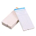 90pcs/ Pack Time Cards Timecards Monthly 2-sided 18 * 8.4cm for Employee Attendance Time Clock Recorder. 