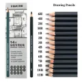 2024 Professional Drawing Pencils 14pcs/ set 12B 10B 8B 7B 6B 5B 4B 3B 2B B HB 2H 4H 6H Graphite Sketching Pencils. 