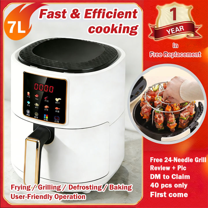 【Fast Delivery 1-4 day&1 Year Replacement Guarantee】7L Household Air Fryer Multi-function Large Capacity Fully Automatic Smokeless Electric Non-Stick French Fries Machine