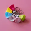 Mini Badminton Keychain - Cute Sports Gift, Metal Keyring. 