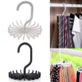 Rotatable Tie Hanger Holds Multi-function Tie Rack 360 Degree Creative Organizers Closet Storage Scarf Hook 20 Ties Scarf Jewelry Cap Storage Organizer. 