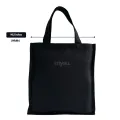 Heavy Duty Brown Eco Friendly Large Canvas Tote Bag with Zipper (Black) - 37cm (L) * 7.5cm (W) * 41cm (H) - Holds up to 15kg). 