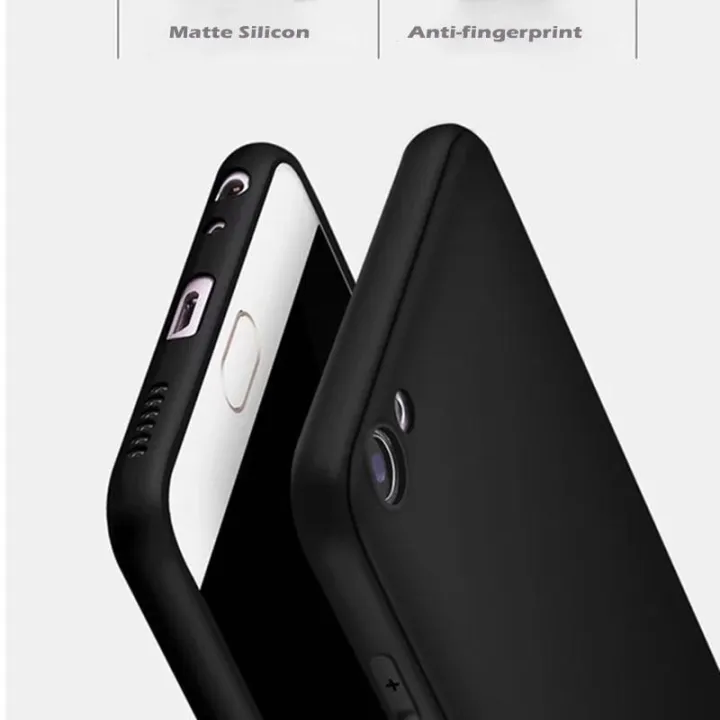 Apple iPhone 8 Case Matte Soft Silicone Back Cover - Black