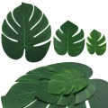 12Pcs/lot Tropical Beach Hawaiia Tree Palm Decor Jungle For Monstera Leaves Artificial. 