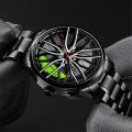 【ZIME】Watch for Men Sports Watch 3D Car Wheel Stainless Steel Band Wristwatches Male Quartz Clock Jam Tangan Lelaki. 