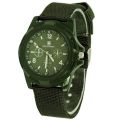 【Miga Plaza】Jam Tangan Wanita  Classic Men Women Sea Outdoor Fashion Belt Gemius Swiss Nylon Belt Military Watch. 