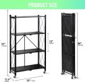 Heavy Duty 4-layer foldable Shelf, kitchen storage rack, No Assemble Required, Microwave and Oven Rack. 
