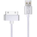 USB Cable for Phone 3o Pin Nylon Braid Charger Cable for Phone 4 4s 3G 3GS 2G Pad 1/2/3 Pod Touch Pod. 