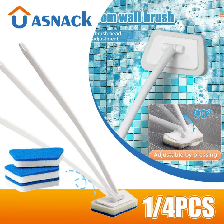 Cleaning%20Shower%20Floor%20Tiles%7Clong-handle%20Tile%20&%20Glass%20Cleaning%20Brush%20With%20Replaceable%20Sponge%20Head%20-%20Image%202