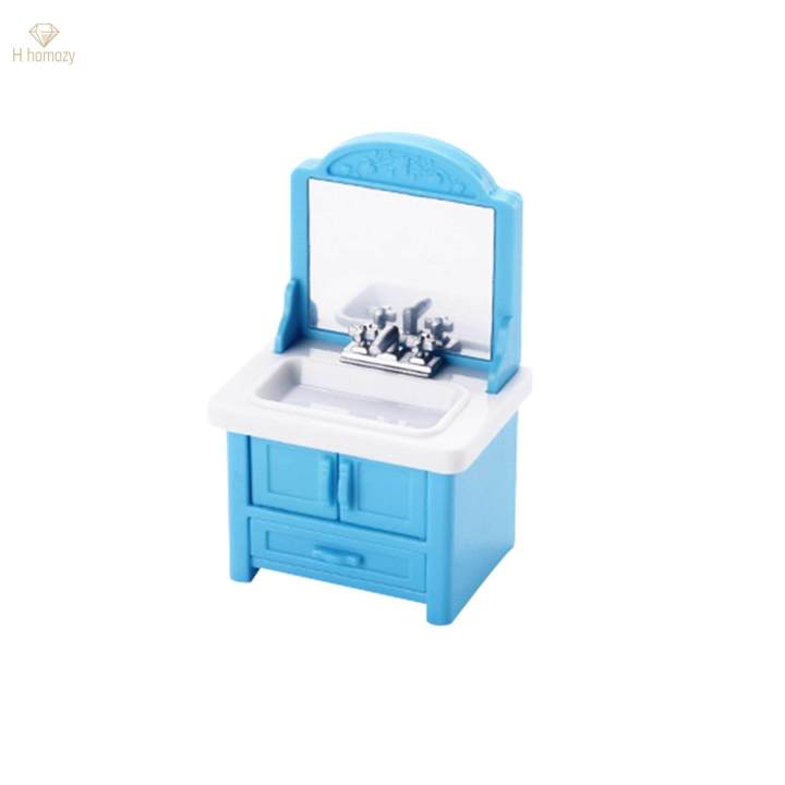 1:12%20Scale%20Dollhouse%20Bathroom%20Set%20Kids%20Toy%20Playset%20Miniature%20Furniture%20Toys%20-%20Image%203