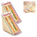 Nullmul Triangle Sandwich Container Triangle Clear Plastic Sandwich Container with Lid To-Go Containers for Cheese 1Pcs. 