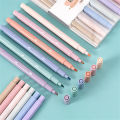 6PCS Double Tip Highlighter Pens Kawaii Candy Color Manga Markers Pastel highlighter set Stationery. 