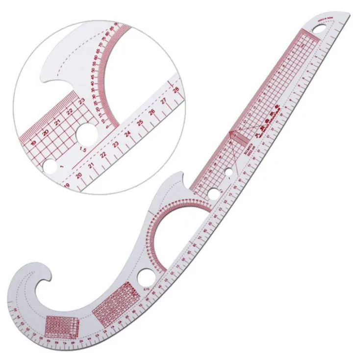 Multi-function Plastic French Curve Sewing Ruler Easy Curve Ruler for Knitters　XINYAN