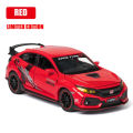 1:32 HONDA CIVIC TYPE-R Alloy Car Model Diecasts & Toy Vehicles Metal Sports Car Sound and Light Collection Gift. 
