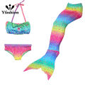 3pcs Girls Mermaid Swimsuit Summer Mermaid Tail Tops Panties Bikini Swimwear Three-piece Set. 