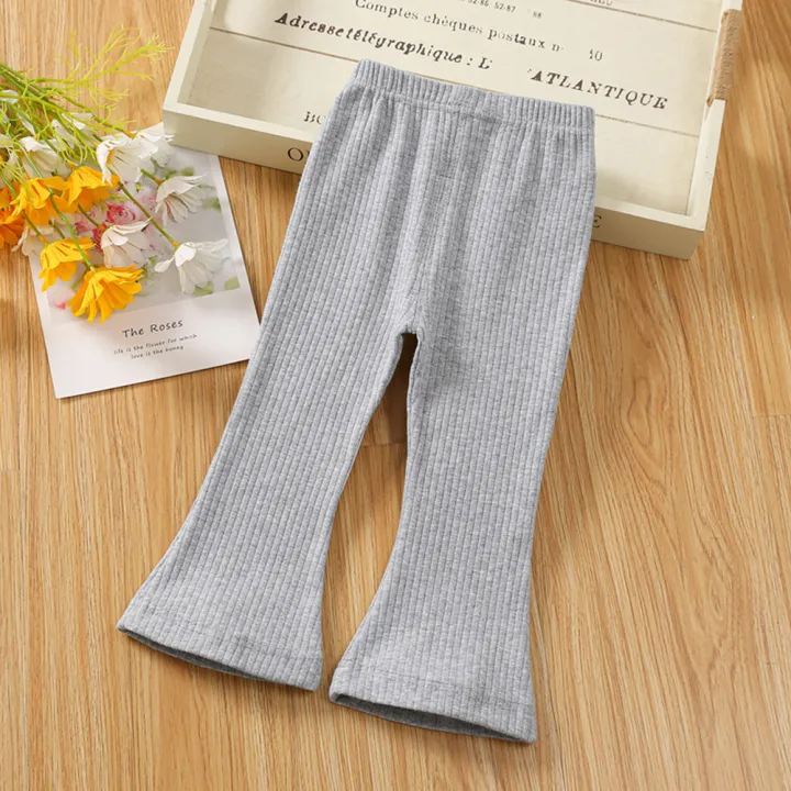 Yfashion%20Kids%20Girls%20Cotton%20Leggings%20Flared%20Pants%20Cotton%20Solid%20Color%20Baby%20Spring%20Autumn%20Outerwear%20Elastic%20Bottom%20Long%20Pants%20-%20Image%208
