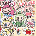 80pcs Labubu Monster Cartoon Waterproof Stickers Pack Cute Water Bottle Laptop Skateboard Scrapbook Anime Accessories. 