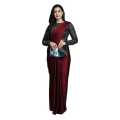 New Wedding Wedding Party wear Solid Plain Satin Saree With Heavy Sequin Work Blouse. 