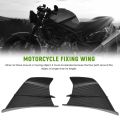 Motorcycle Winglet Aerodynamic Wing Kit Spoiler Motorcycle Wind Flow Fixing Wing for S1000RR V4 -10R R1,Bright Black. 