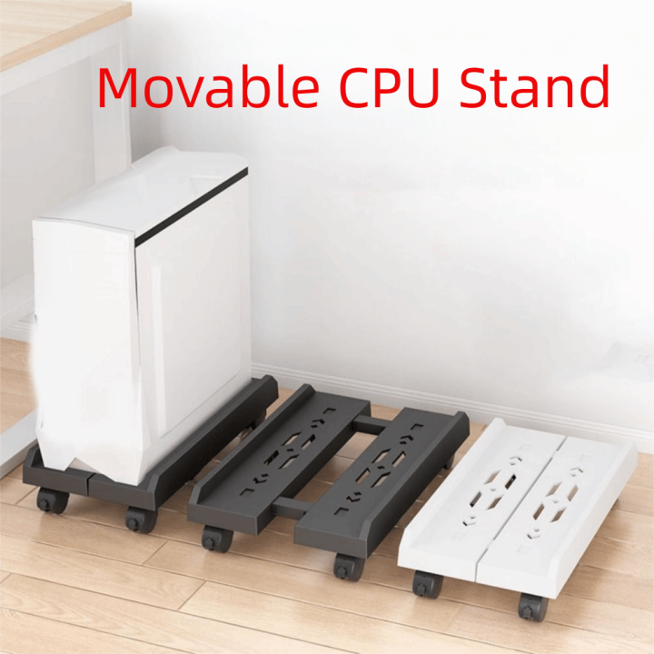 PC Accessories Black White Ventilated PC Rack Adjustable Lockable ...