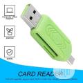 Smart Memory Card Reader 2 in 1 Card Reader USB and OTG. 