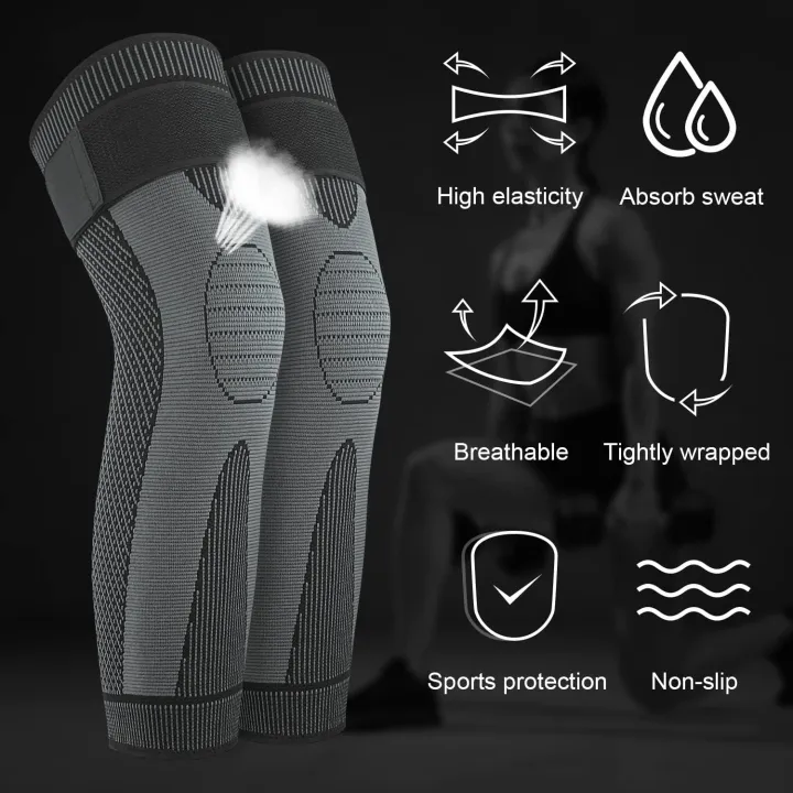 1PCS%20Long%20Knee%20Supporter,%20Lengthen%20Sports%20Knee%20Support%20Leg%20Protector%20Leggings%20Long%20Green%20Stripe%20Bandage%20Knee%20Pads%20Non%20Slip%20Knee%20Warm%20Guard%20Sleeve%20-%20Image%206