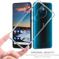 For Nokia 5.3 Back Cover Shockproof Transparent Soft TPU Silicone Protector Phone Case with Shock Absorption Bumper Corners. 