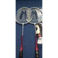 Badminton two rackets with shutle and net for Family fun time. 