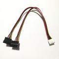 4Pin To 2-Port SATA Power Cable For Hikvision DAHUA Mini VCR IP Camera CCTV Hard Disk Power 30CM. 