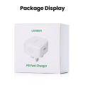 UGREEN Mini PD 20W Type C Fast Charger for iPhone 15 16 11 pro max 14 pro max iPad Pro 11 (M1, 3rd Gen) iPhone 13 Pro Max iPhone 12 Pro Max Foldable Plug. 