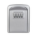 Key Lock Box Wall Mounted 4 Digit Combination Lock Box for House Key Weatherproof Security Key Storage Lock Box Silver. 