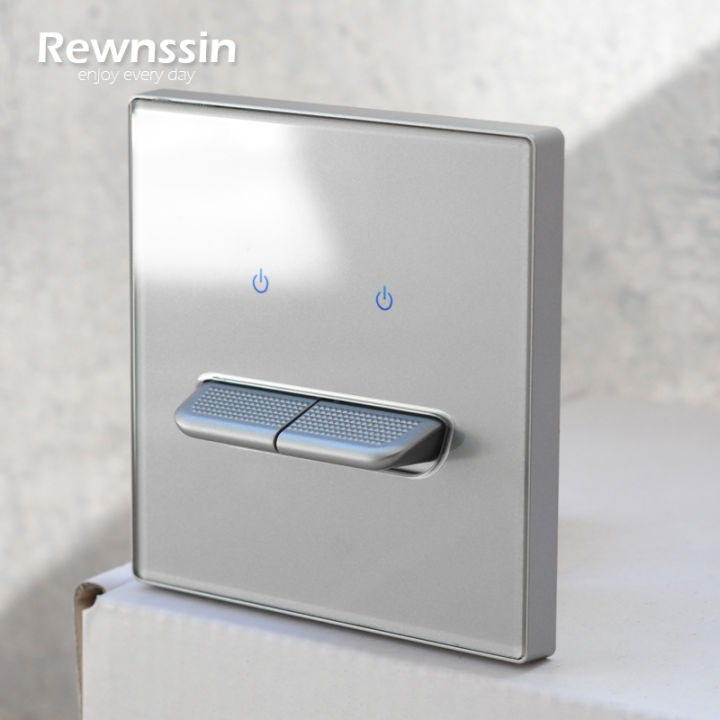 1%202%203%204%20Gang%201%202%20Way%20Wall%20Switch%20With%20LED%20Switch%20Panel%20Gray%20Tempered%20Glass%20Button%20Switch%20Self%20Reset%20Switch%2016A%20Switch%20-%20Image%202