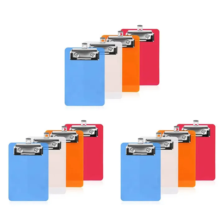 4inch X 6inch Mini Clipboard, 12Pcs Small Clipboards, Clip Board ...