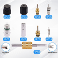 Essential 19PCS Car AC Repair Kit for R12 R134a Systems, Includes Air Conditioning Valve Cores and Service Port Seal Caps. 