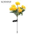 Auto On/off Solar Path Light 7-head Peony Flower Solar Garden Light for Outdoor Decor Waterproof Pathway Light with Auto On/off Feature No Wiring Needed Landscape Decor Lamp. 