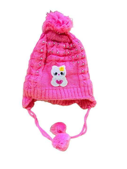 Wool Cap For Kids Winter Caps Baby Cap Stone Design Baby Cap