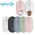 New Logitech PEBBLE POP Mouse Laptop Tablet M350 Wireless Bluetooth Mouse Light and Thin Mute Office Battery Usb Stock Mini Mice. 