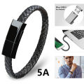 Data Cable Wear-resistant Fast Charging Bracelet Design Widely Compatible Plug Play Charging Cable for Everyday Life. 