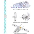 LED Light Strip Connectors 4 Pin RGB LED Lights Connectors,Gapless Connectors,L Shape Connectors for SMD 5050 LED Strip. 