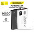 Denmen DP09 10000mAh Power Bank Dual 2.0A usb A ports, 10w Maximum power Output, 2 inputs 2 outputs, Type c input + Free Shipping. 