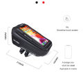 Anyike [Good Product] WILD MAN Bicycle bag EVA Front beam bag of monocoque mountain bike Cycling bag rain-proof Touch-screen headstock bag for mobile phone. 