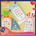 Toi-Toi Toys Baby Cell Phone Toy for Learning and Play Early Education Telephone with Silicone Cover Music Lights for 0-1 Year Old Kids Christmas Gift Permainan Kanak Budak Bayi. 