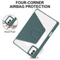 Transparent rotating protective case for Infinix Xpad 20 11 inch Tecno MegaPad SE 11'' with pen slot bracket shell clear flip cover holder. 