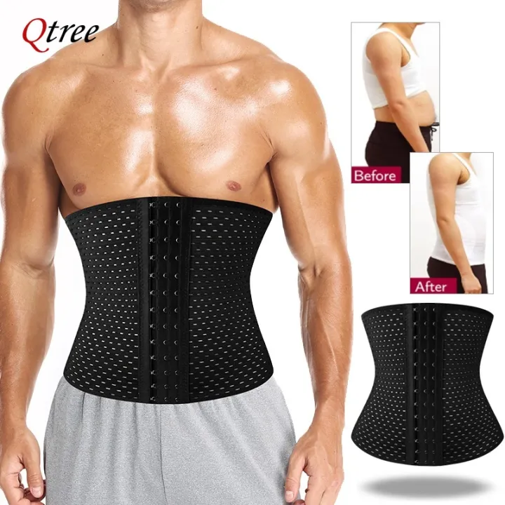 Qtree%20Men%20Body%20Shaper%20Waist%20Trimmer%20Corset%20Slimming%20Belly%20Fat%20Cellulite%20Tummy%20Control%20Stomach%20Girdle%20Slimming%20Patch%20Belt%20-%20Image%204