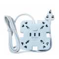 Multi Plug Wire Code 3 USB+6 Power Socket with 2M Cable 3.4A  AC Power Socket UK Plug. 