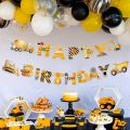 Construction Party Disposable Tableware Birthday Party Decorations Kids Boy Engineering Vehicle Theme Party Supplies Baby Shower. 